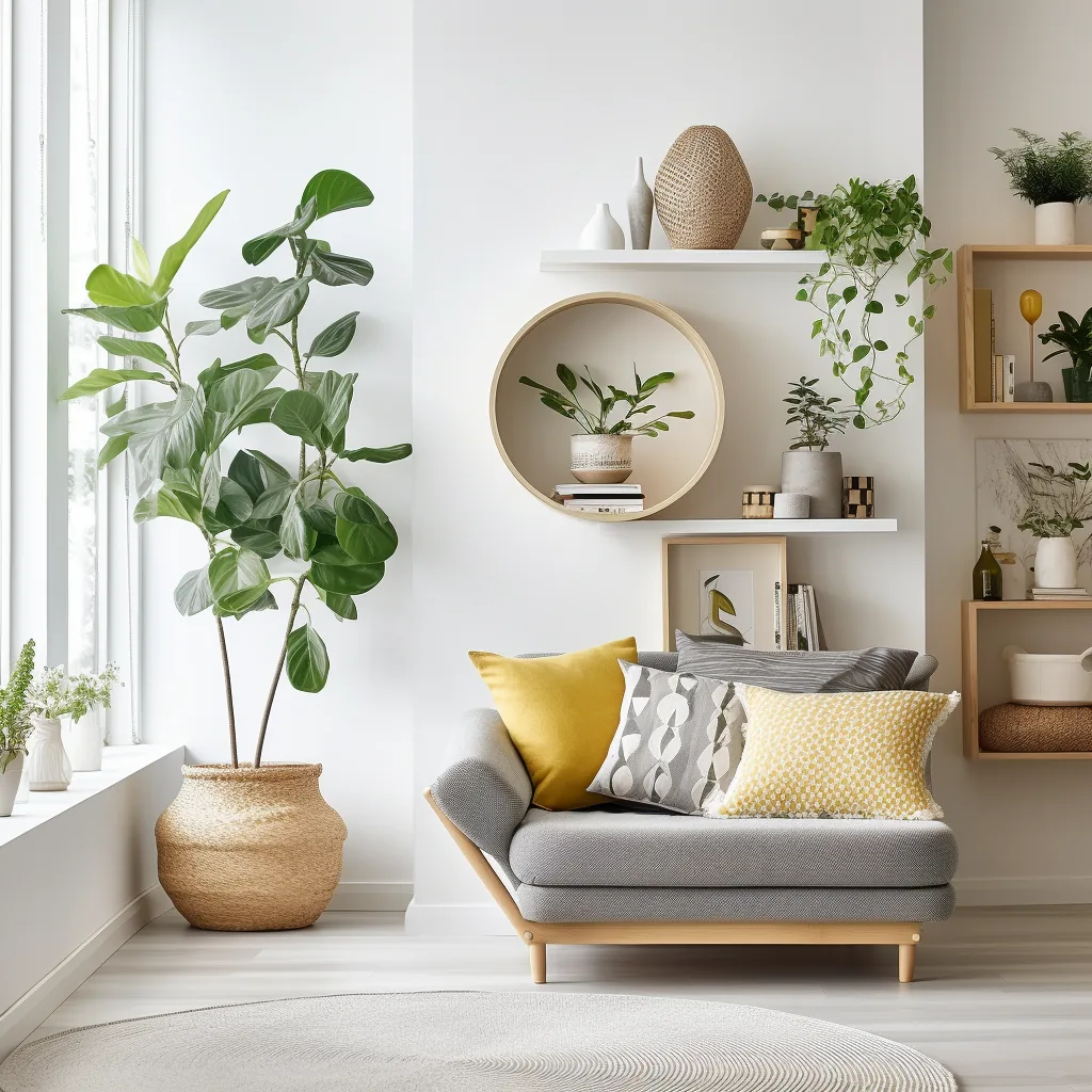 Bright coastal reading nook